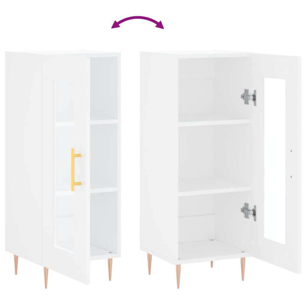 vidaXL Sideboard White 34,5x34x90 cm Engineered Wood
