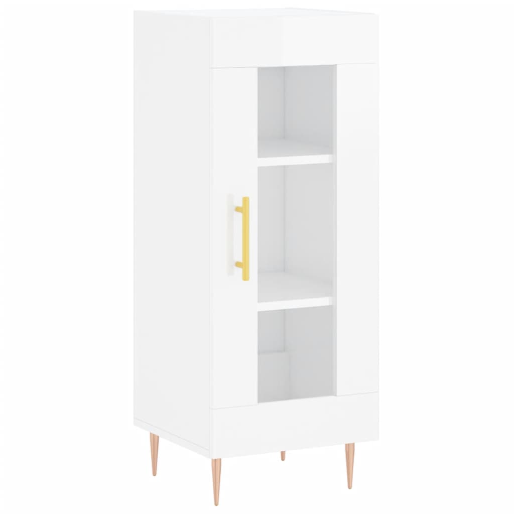vidaXL Sideboard High Gloss White 34.5x34x90 cm Engineered Wood