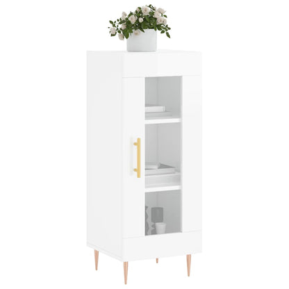 vidaXL Sideboard High Gloss White 34.5x34x90 cm Engineered Wood