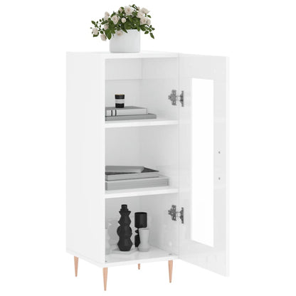 vidaXL Sideboard High Gloss White 34.5x34x90 cm Engineered Wood