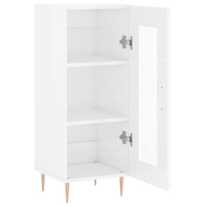 vidaXL Sideboard High Gloss White 34.5x34x90 cm Engineered Wood