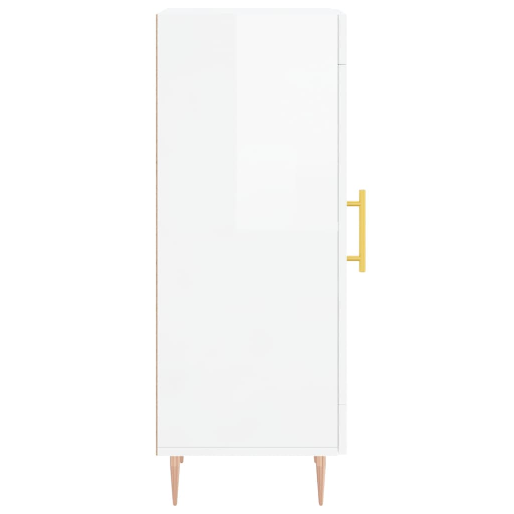 vidaXL Sideboard High Gloss White 34.5x34x90 cm Engineered Wood