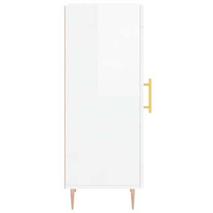 vidaXL Sideboard High Gloss White 34.5x34x90 cm Engineered Wood