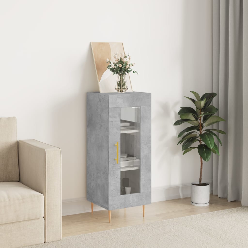 vidaXL Sideboard Concrete Grey 34,5x34x90 cm Engineered Wood