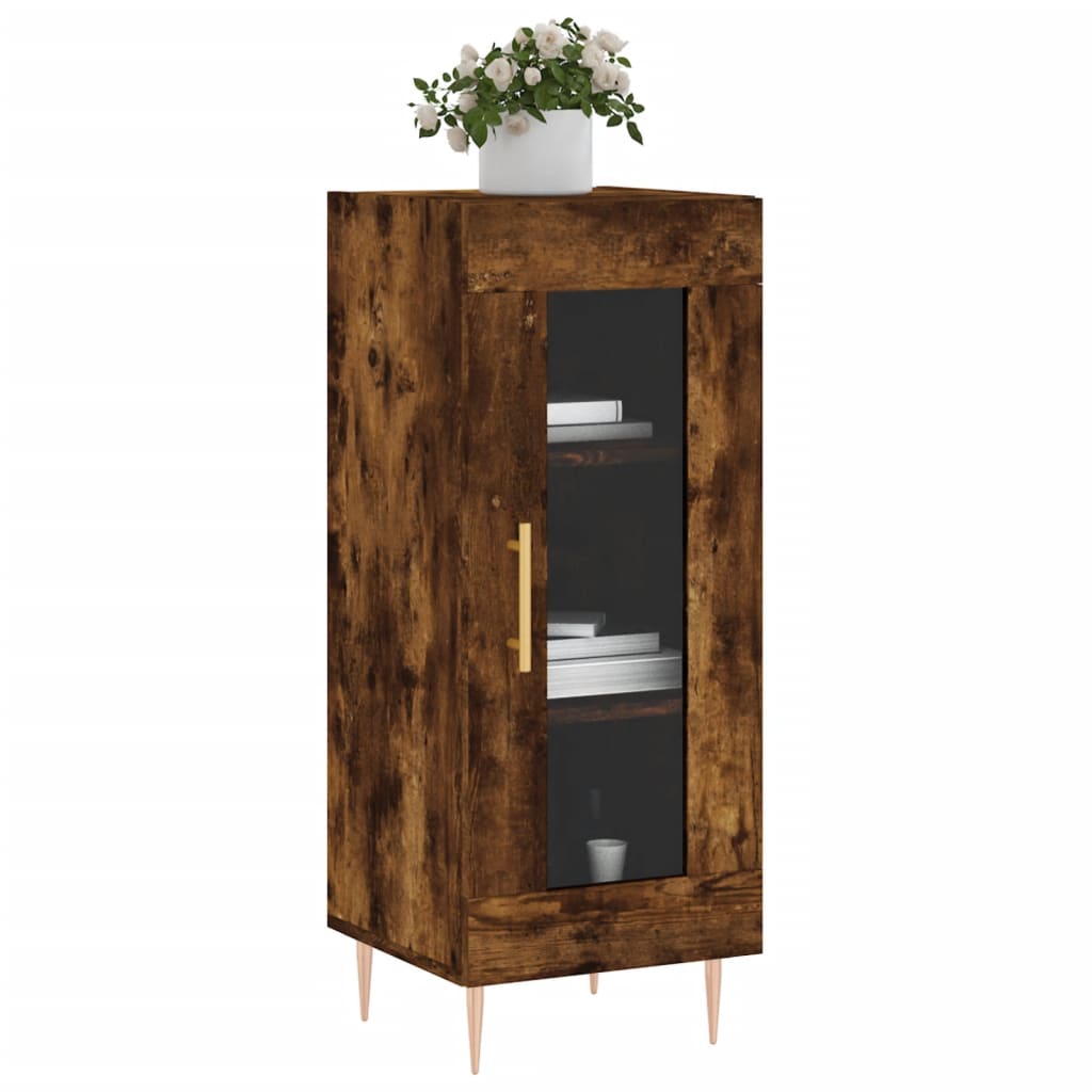 vidaXL Sideboard Smoked Oak 34.5x34x90 cm Engineered Wood