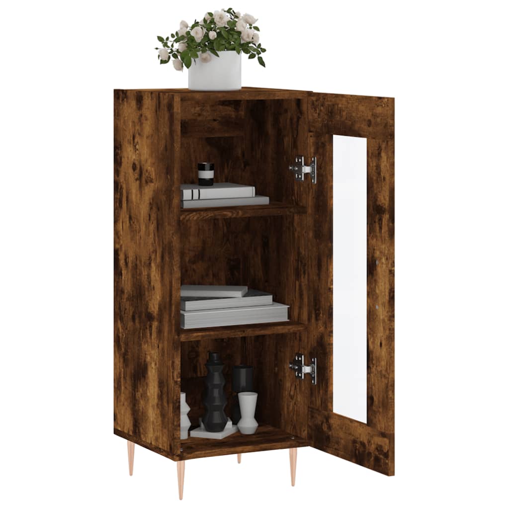 vidaXL Sideboard Smoked Oak 34,5x34x90 cm Engineered Wood