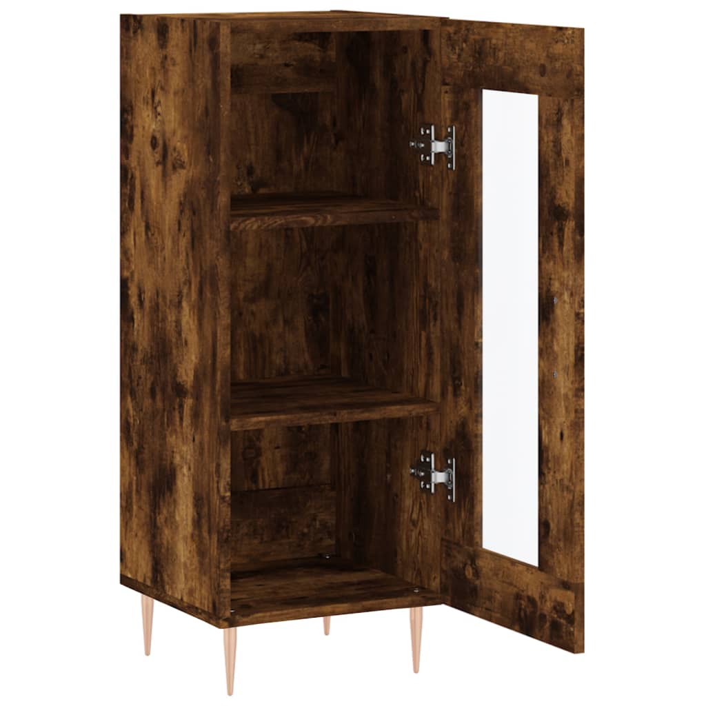 vidaXL Sideboard Smoked Oak 34.5x34x90 cm Engineered Wood