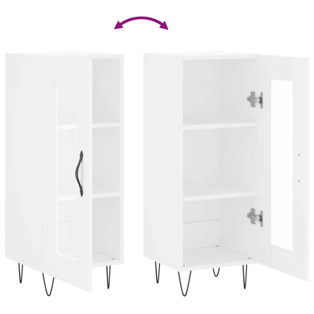 vidaXL Sideboard White 34,5x34x90 cm Engineered Wood