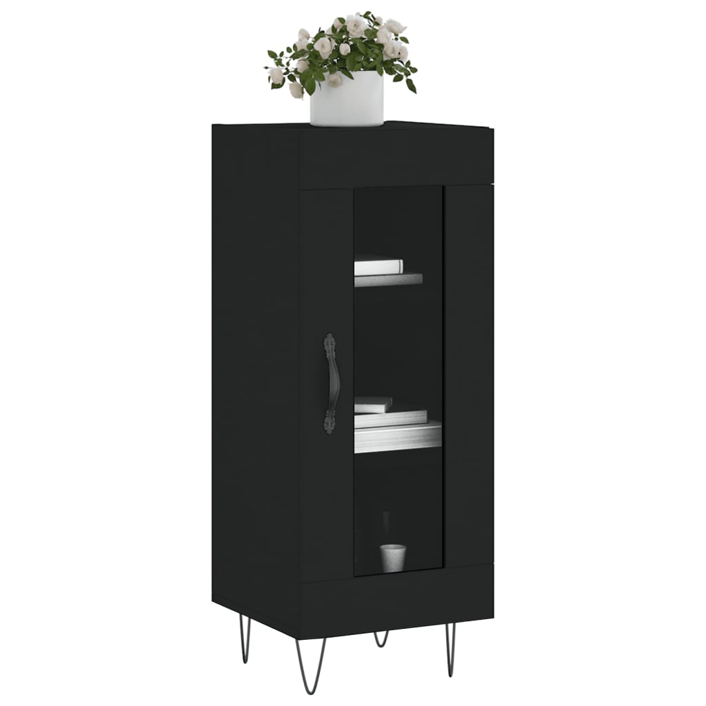 vidaXL Sideboard Black 34.5x34x90 cm Engineered Wood