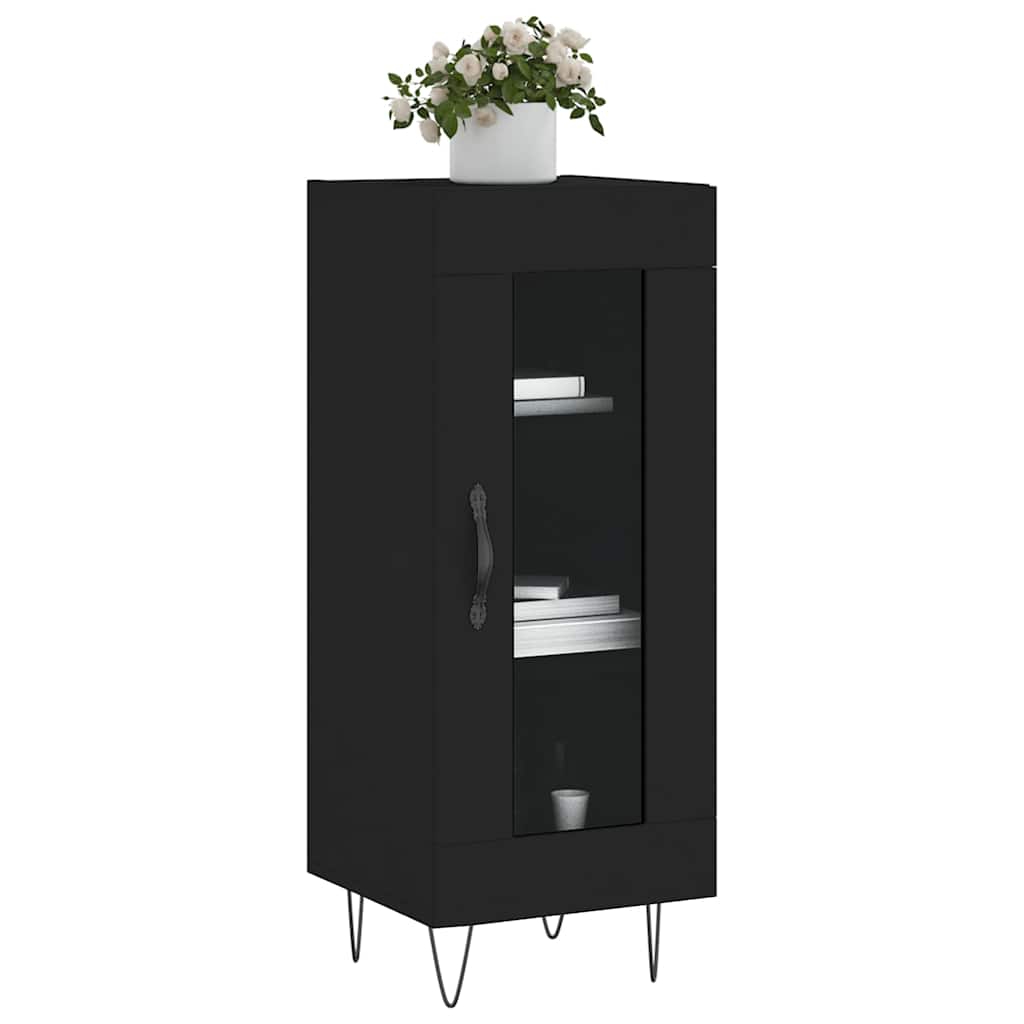 vidaXL Sideboard Black 34,5x34x90 cm Engineered Wood
