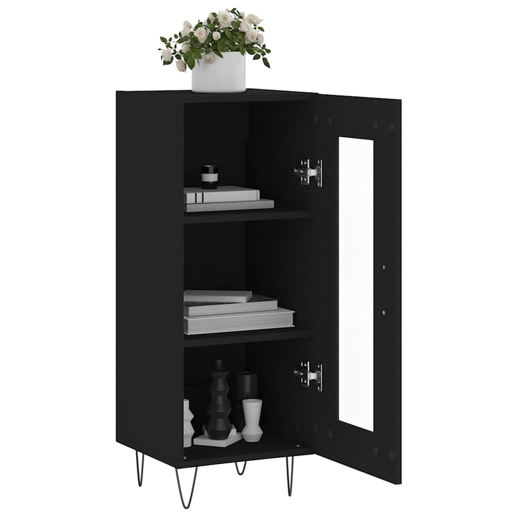 vidaXL Sideboard Black 34,5x34x90 cm Engineered Wood