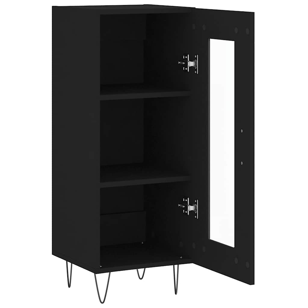 vidaXL Sideboard Black 34,5x34x90 cm Engineered Wood