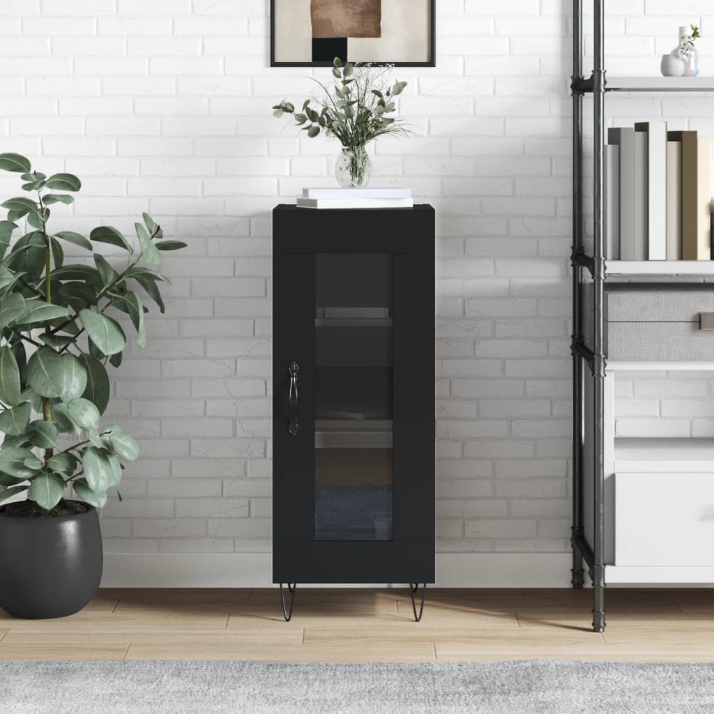 vidaXL Sideboard Black 34.5x34x90 cm Engineered Wood