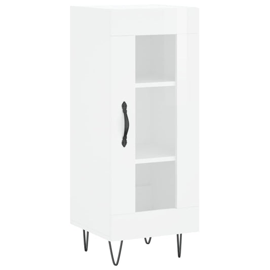 vidaXL Sideboard High Gloss White 34,5x34x90 cm Engineered Wood