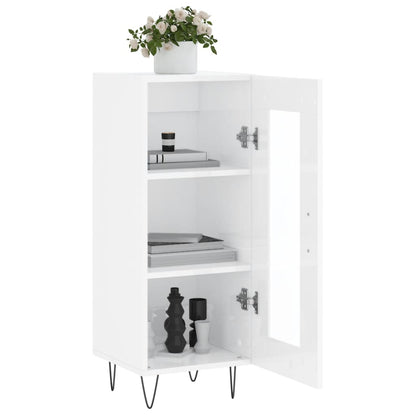 vidaXL Sideboard High Gloss White 34,5x34x90 cm Engineered Wood