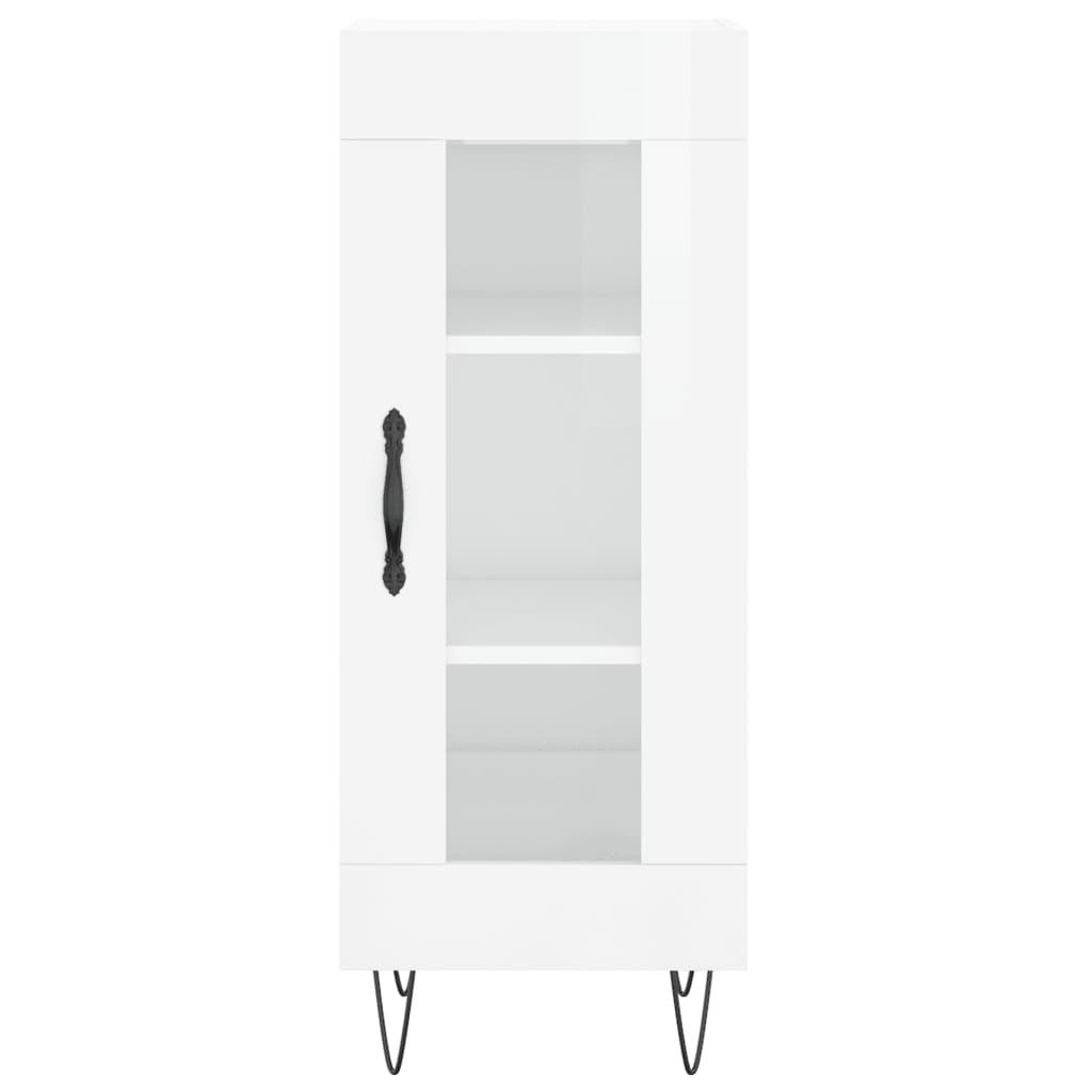 vidaXL Sideboard High Gloss White 34,5x34x90 cm Engineered Wood