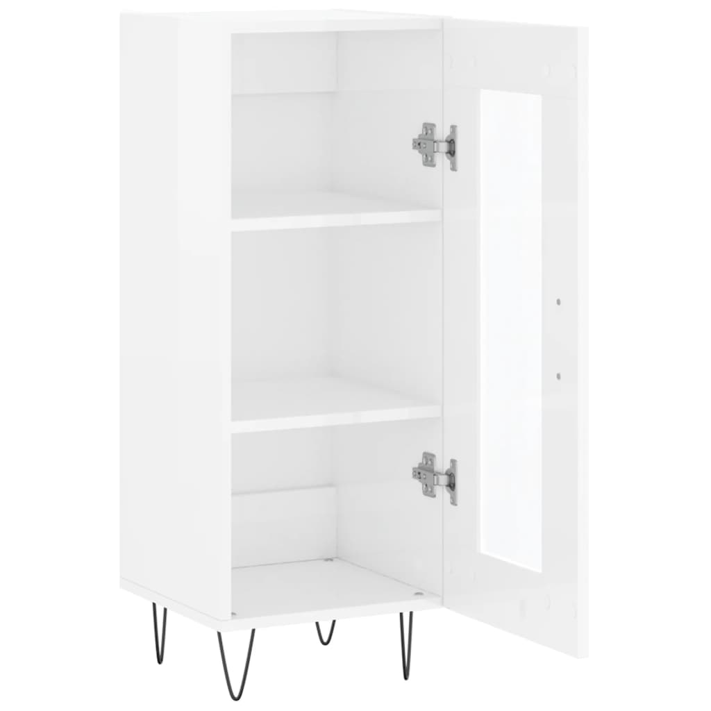vidaXL Sideboard High Gloss White 34,5x34x90 cm Engineered Wood
