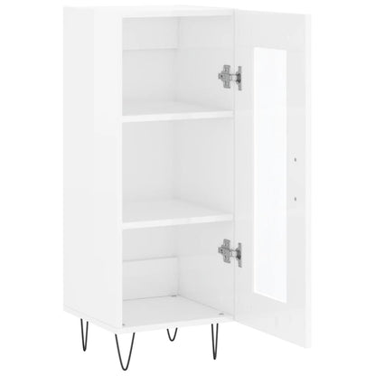 vidaXL Sideboard High Gloss White 34,5x34x90 cm Engineered Wood