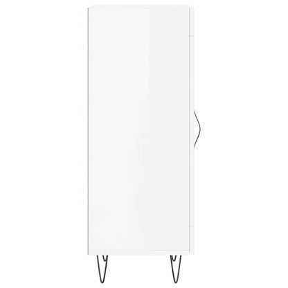 vidaXL Sideboard High Gloss White 34,5x34x90 cm Engineered Wood