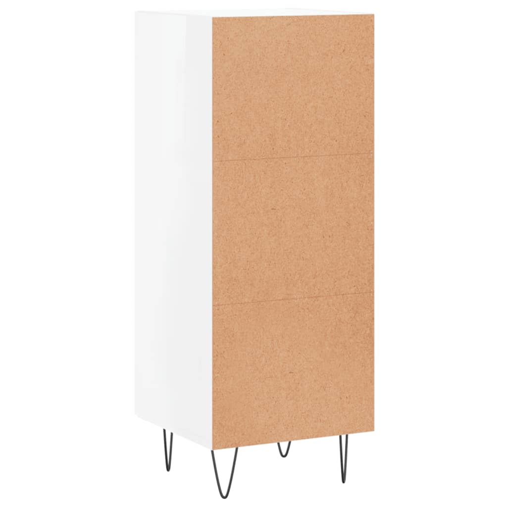 vidaXL Sideboard High Gloss White 34,5x34x90 cm Engineered Wood