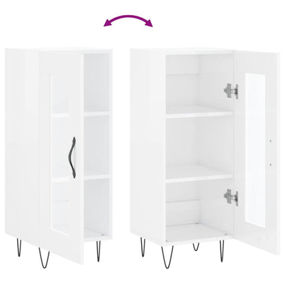 vidaXL Sideboard High Gloss White 34,5x34x90 cm Engineered Wood