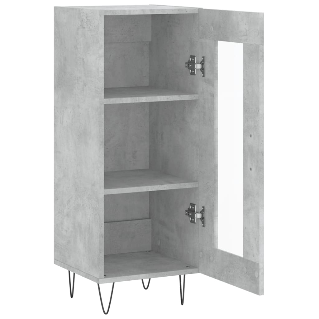 vidaXL Sideboard Concrete Grey 34,5x34x90 cm Engineered Wood