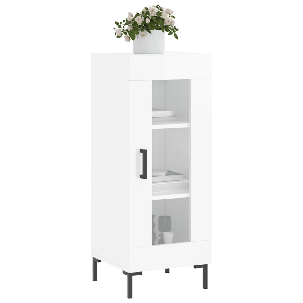 vidaXL Sideboard High Gloss White 34,5x34x90 cm Engineered Wood