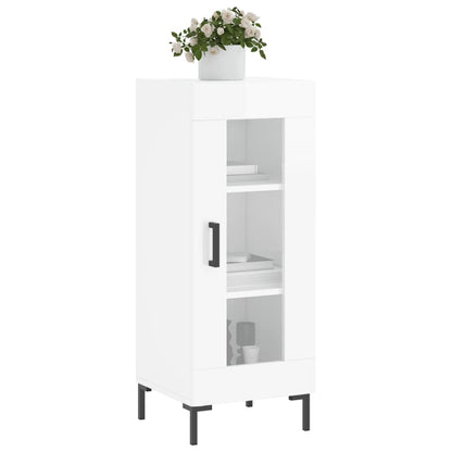 vidaXL Sideboard High Gloss White 34,5x34x90 cm Engineered Wood