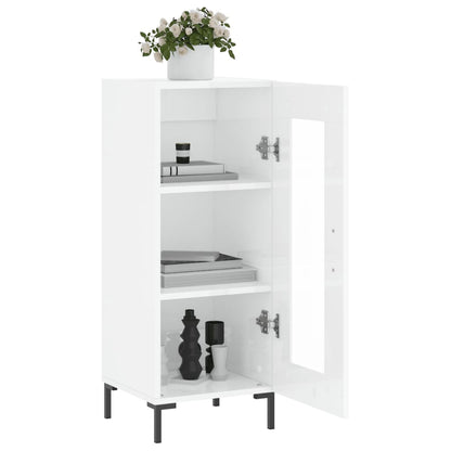 vidaXL Sideboard High Gloss White 34,5x34x90 cm Engineered Wood