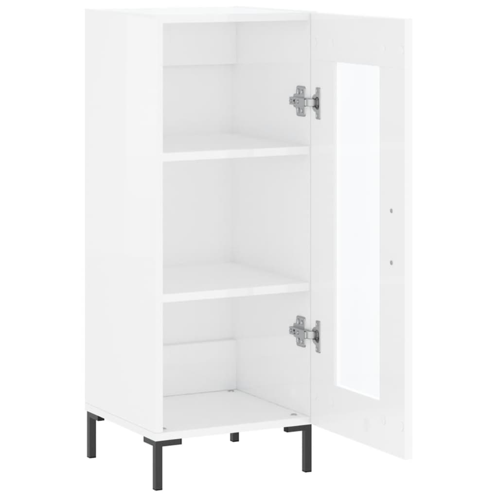 vidaXL Sideboard High Gloss White 34,5x34x90 cm Engineered Wood