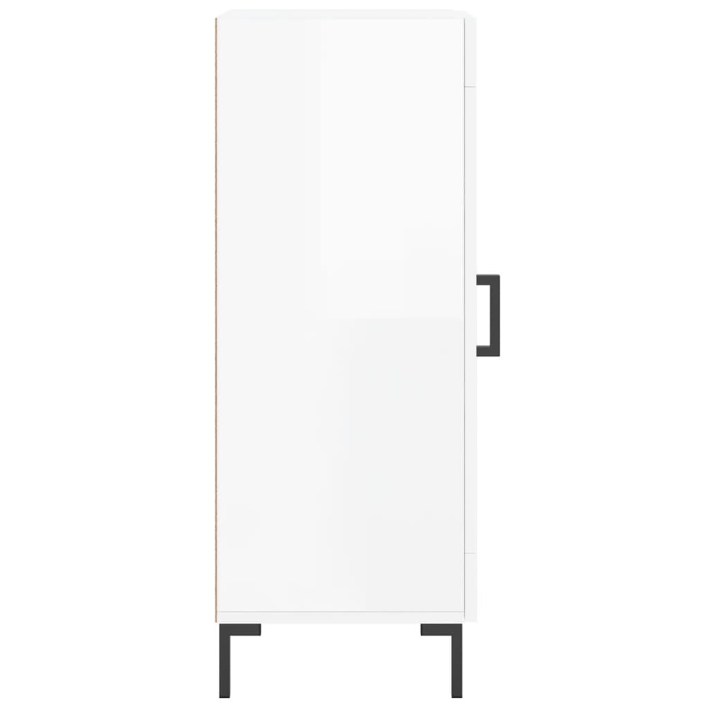vidaXL Sideboard High Gloss White 34,5x34x90 cm Engineered Wood