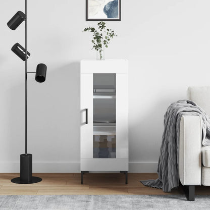 vidaXL Sideboard High Gloss White 34,5x34x90 cm Engineered Wood