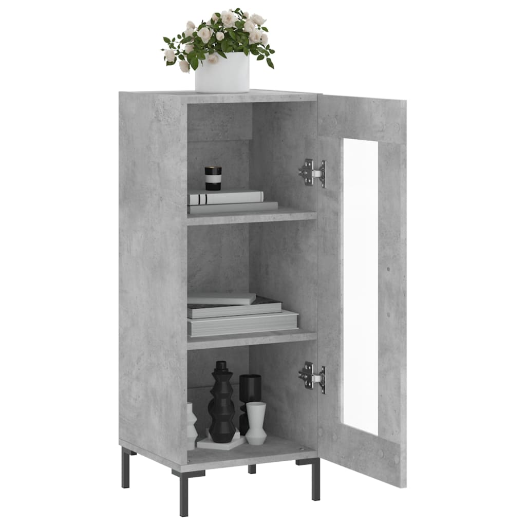 vidaXL Sideboard Concrete Grey 34,5x34x90 cm Engineered Wood