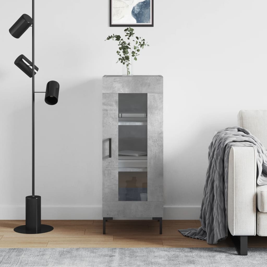 vidaXL Sideboard Concrete Grey 34.5x34x90 cm Engineered Wood