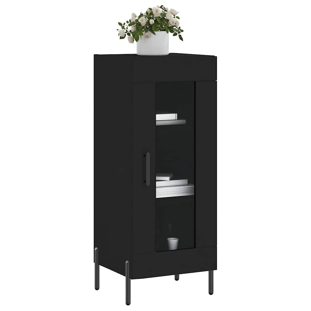 vidaXL Sideboard Black 34,5x34x90 cm Engineered Wood
