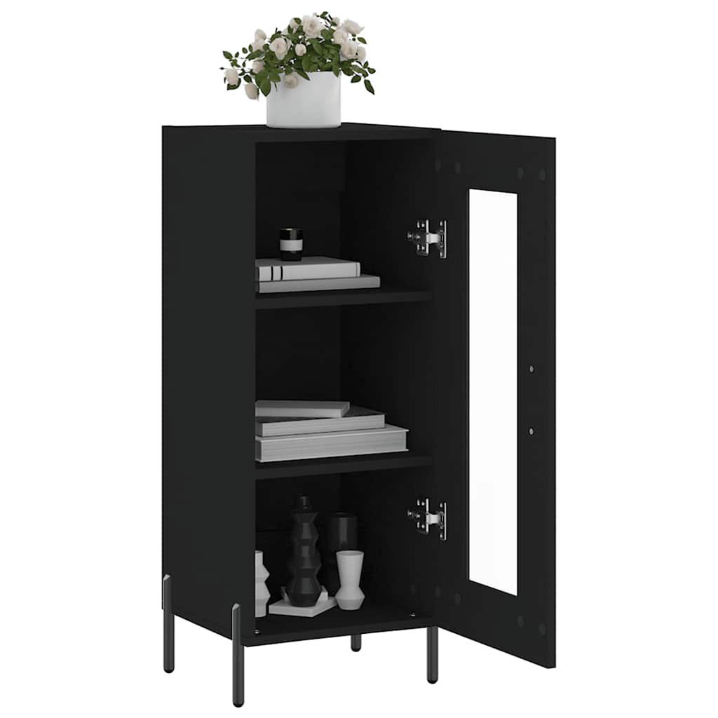 vidaXL Sideboard Black 34,5x34x90 cm Engineered Wood