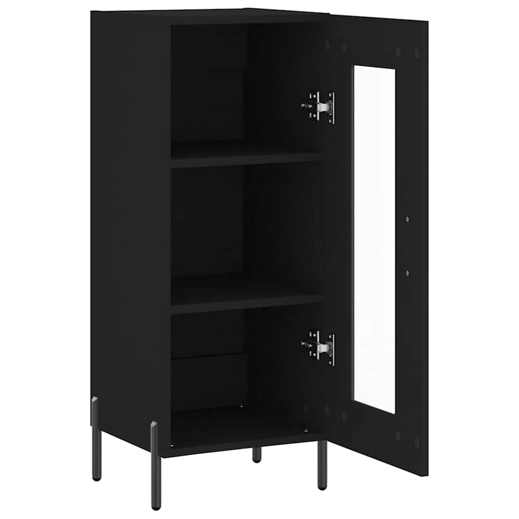 vidaXL Sideboard Black 34,5x34x90 cm Engineered Wood