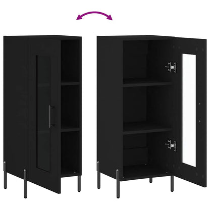 vidaXL Sideboard Black 34,5x34x90 cm Engineered Wood