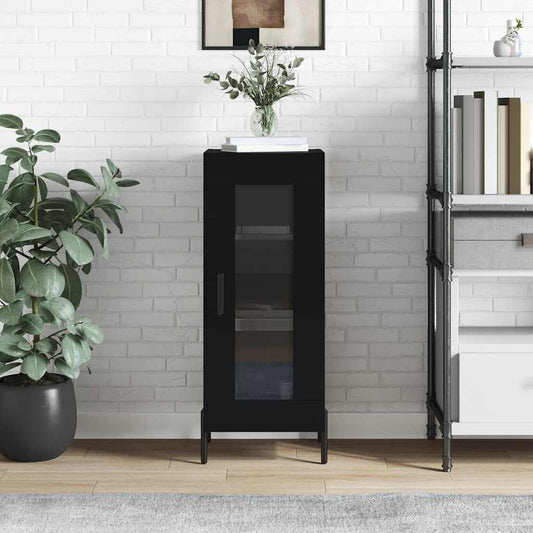 vidaXL Sideboard Black 34,5x34x90 cm Engineered Wood