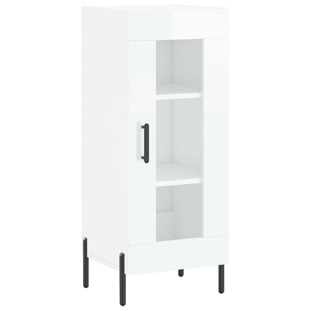 vidaXL Sideboard High Gloss White 34,5x34x90 cm Engineered Wood