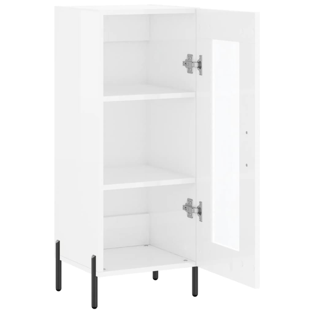 vidaXL Sideboard High Gloss White 34,5x34x90 cm Engineered Wood
