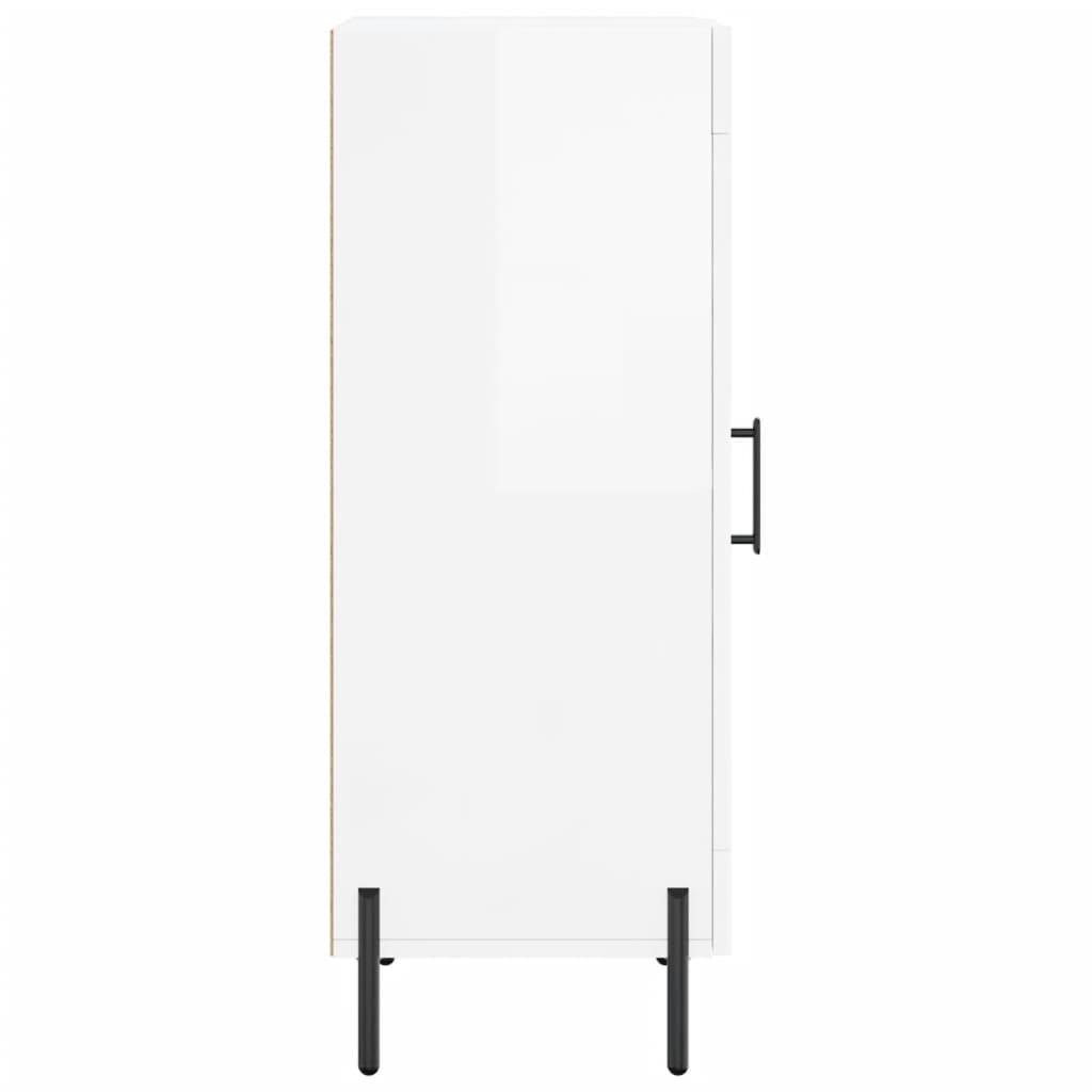 vidaXL Sideboard High Gloss White 34,5x34x90 cm Engineered Wood