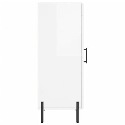 vidaXL Sideboard High Gloss White 34,5x34x90 cm Engineered Wood