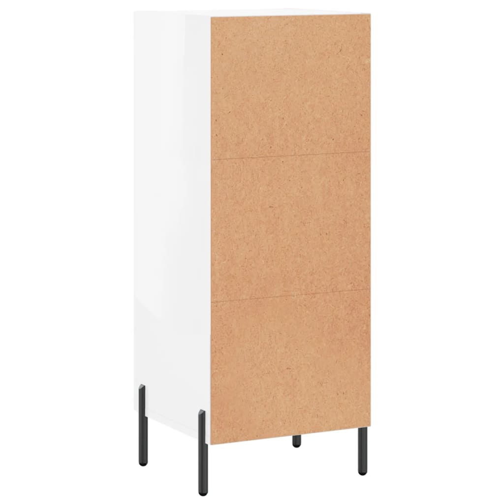 vidaXL Sideboard High Gloss White 34,5x34x90 cm Engineered Wood