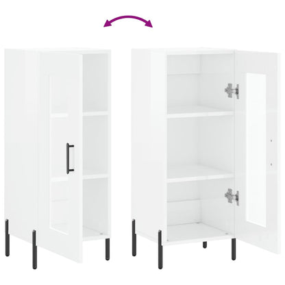 vidaXL Sideboard High Gloss White 34,5x34x90 cm Engineered Wood