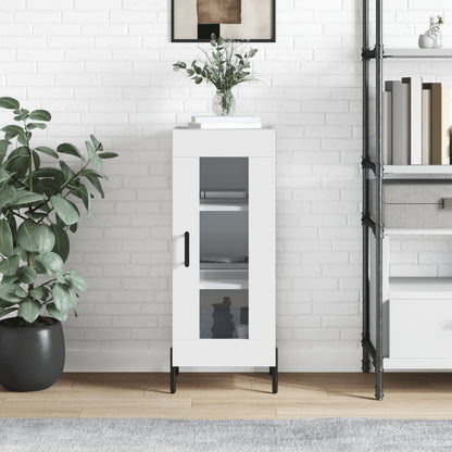 vidaXL Sideboard High Gloss White 34,5x34x90 cm Engineered Wood