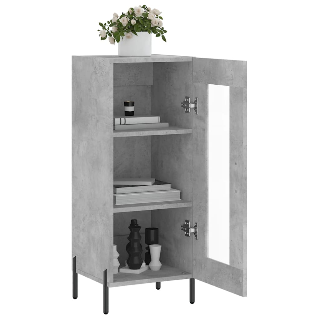 vidaXL Sideboard Concrete Grey 34,5x34x90 cm Engineered Wood
