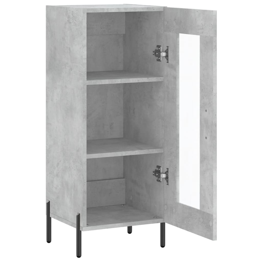 vidaXL Sideboard Concrete Grey 34,5x34x90 cm Engineered Wood