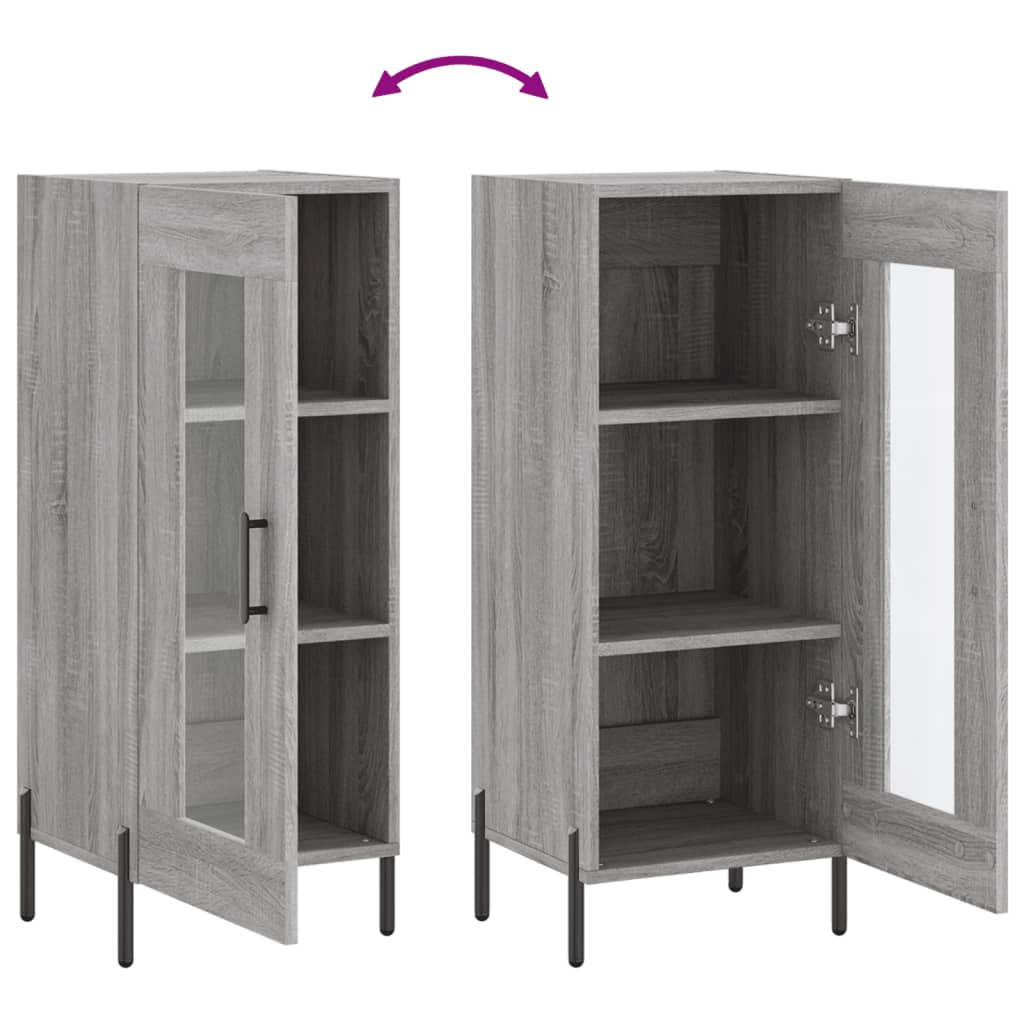 vidaXL Sideboard Grey Sonoma 34.5x34x90 cm Engineered Wood