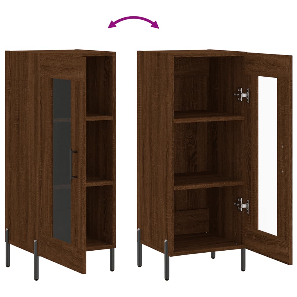 vidaXL Sideboard Brown Oak 34,5x34x90 cm Engineered Wood
